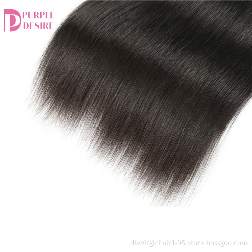Free Sample Wholesale Factory bulk hair Brazilian Human Hair Bundles with Closure